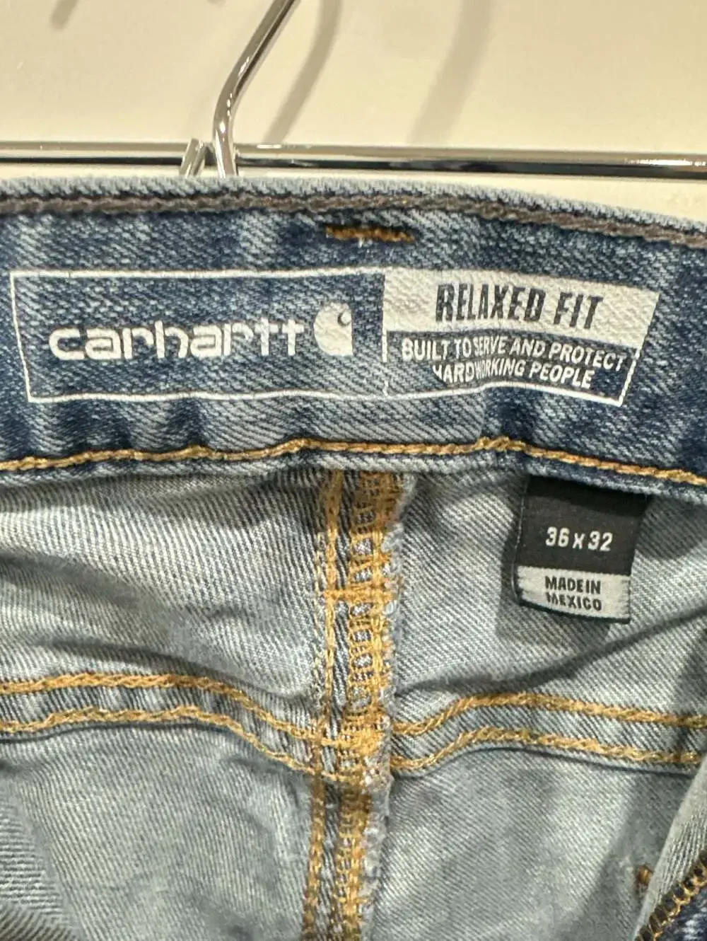 Carhartt Relaxed Fit Tapered Leg Blue Denim Jeans
